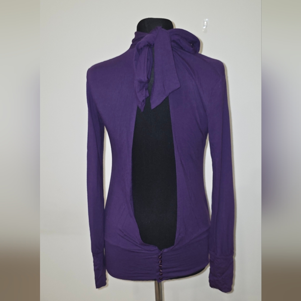 Fracomina Purple Long Sleeve With Open Back , XS-S